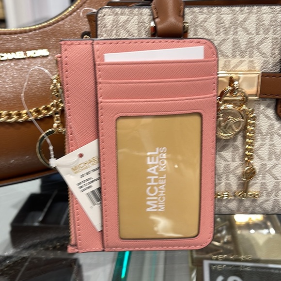 MICHAEL KORS SMALL TOP ZIP COINPOUCH WITH ID CARD CASE WALLET 
PRIMROSE 
NWT - Picture 3 of 16